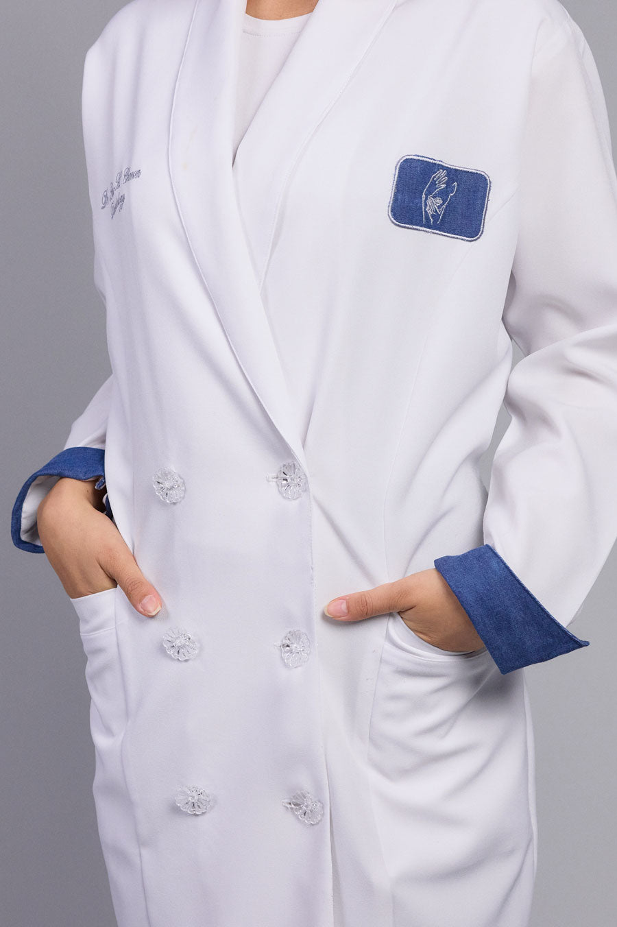 Key Biscayne Medical Gown - Denim