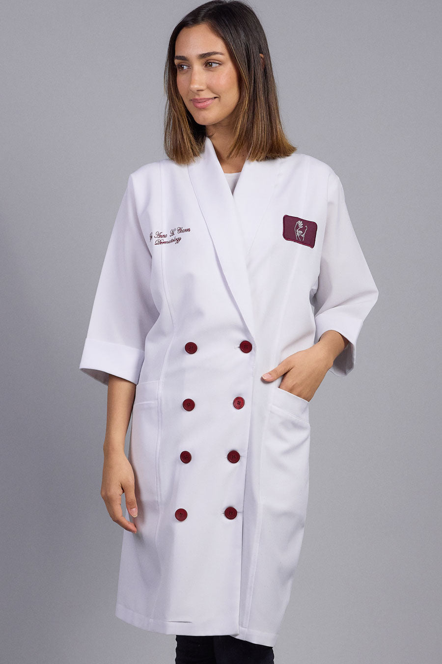 Coconut Grive Medical Gown - Red