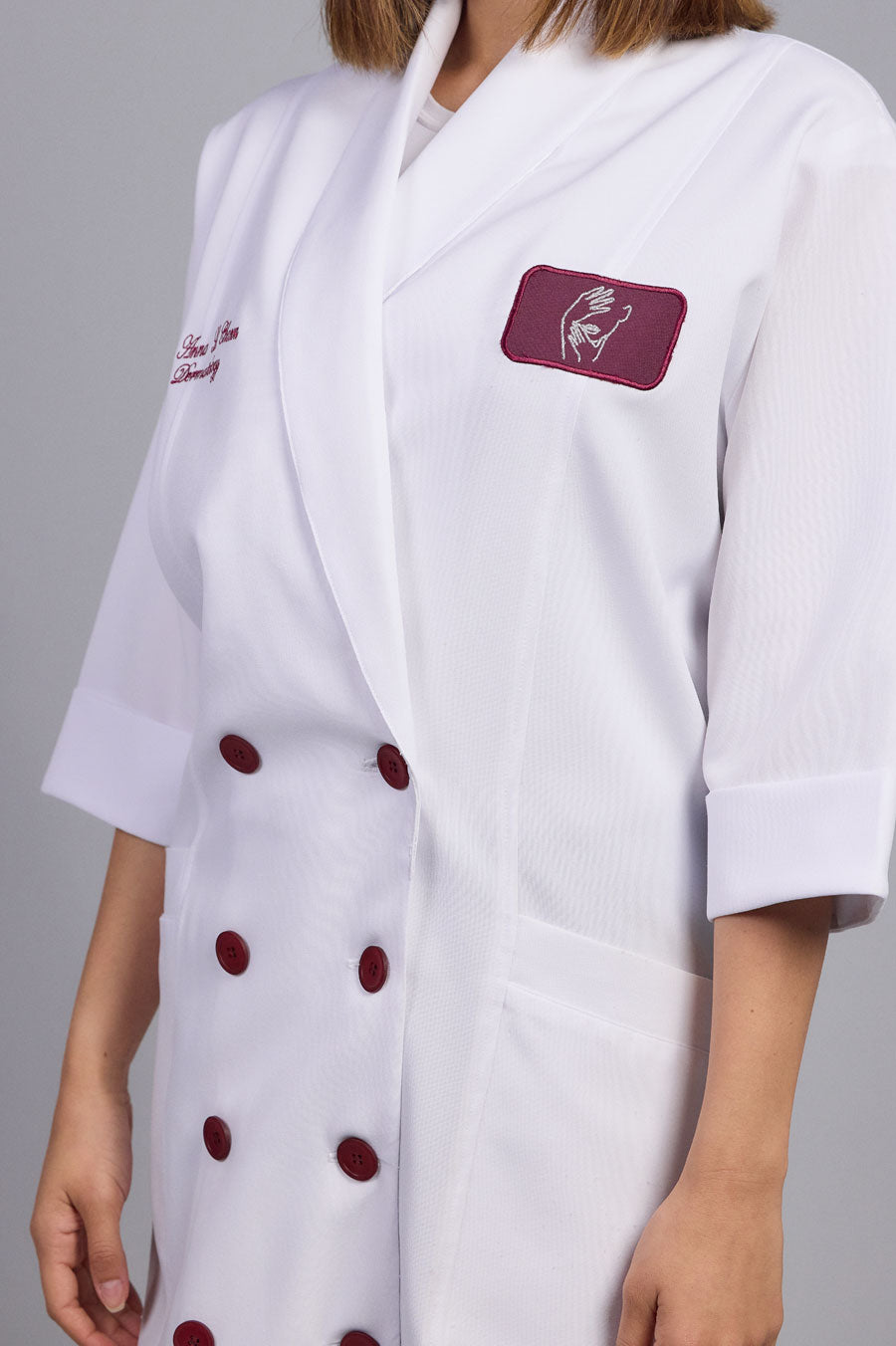 Coconut Grive Medical Gown - Red